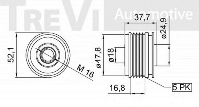 TREVI AUTOMOTIVE ap1103 -  Механизм свободного хода генератора